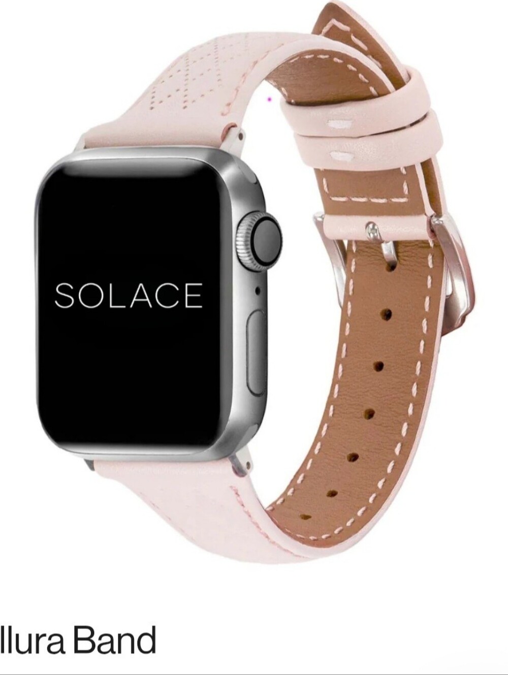 Solace Allura Band - Pink Taupe Leather for Apple Smart Watch Band